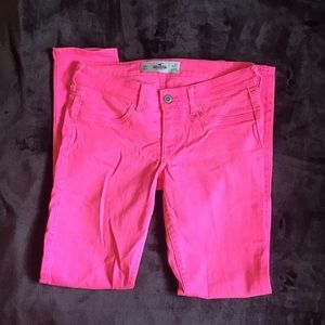 Hollister Neon Hot Pink Skinny Jeans